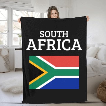 Discover South Africa Bold Flag Colors Pride Statement Fleece Blankets