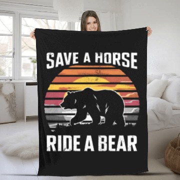 Discover Save A Horse Ride A Bear Gay Pride Bear Community Fleece Blankets