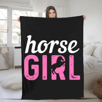 Discover Equestrian Love Horse Racing Horse Farm Design Fleece Blankets