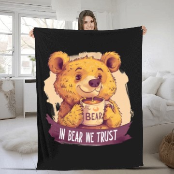 Discover In Bear We Trust a cup of Strong Honey Tea Fleece Blankets
