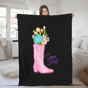 Discover COW GIRL Fleece Blankets