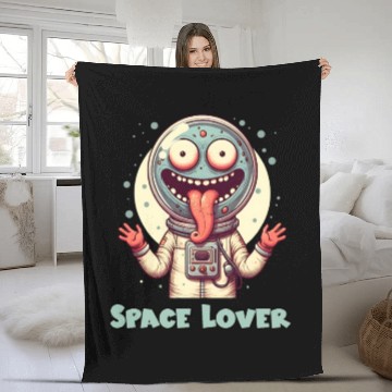 Discover Space Alien - Space lovers - Astronaut Fleece Blankets