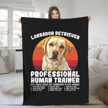 Discover LABRADOR RETRIEVER PROFESSIONAL HUMAN TRAINER Fleece Blankets