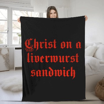 Discover Christ on a liver liverwurst sandwich Fleece Blankets