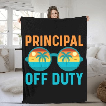 Discover Principal Off Duty | Educator Relaxation Vacation Fleece Blankets