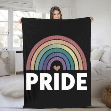 Discover Lesbian Funny LGBT Gay Pride Rainbow Fleece Blankets