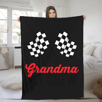 Discover Grandma Pit Crew for Racing Party Costume Team Fleece Blankets
