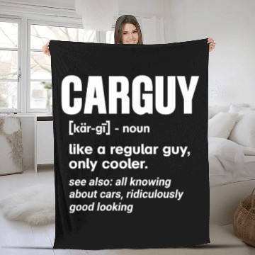 Discover Car Guy Definition Funny Mechanic Auto Racing Gift Fleece Blankets