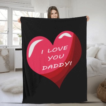 Discover i love daddy Fleece Blankets