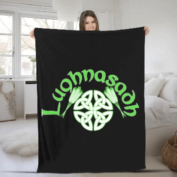 Discover Irish Lughnasadh Festival Celtic Knot Fleece Blankets