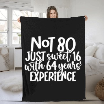 Discover Saying 80 Years Birthday Fleece Blankets