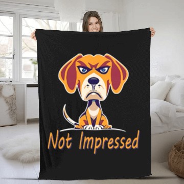 Discover Not Impressed beagle Fleece Blankets
