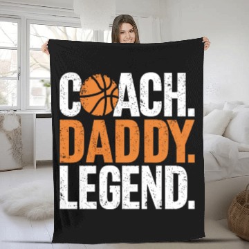 Discover "Coach Daddy Legend" Fleece Blankets Perfect Gift for Dad