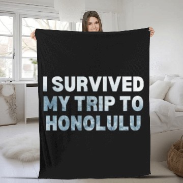 Discover My Trip Traveler Vacation Honolulu Fleece Blankets