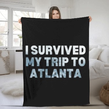 Discover My Trip Traveler Vacation Atlanta Fleece Blankets