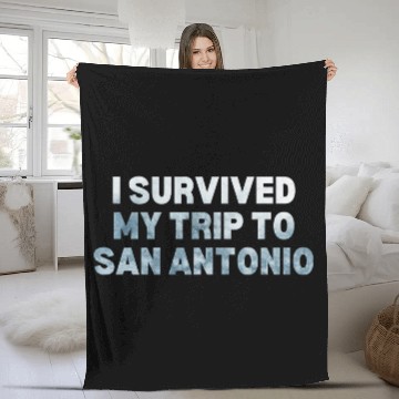 Discover My Trip Traveler Vacation San Antonio Fleece Blankets