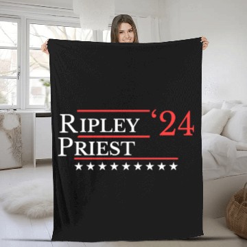 Discover FUNNY 2024 ELECTION Ripley Priest, Wrestling Fan Fleece Blankets