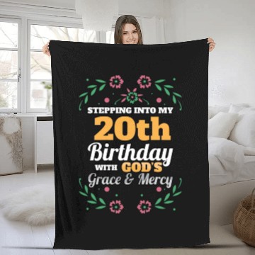 Discover Stepping into my 20th Birthday Religious Bday Fleece Blankets