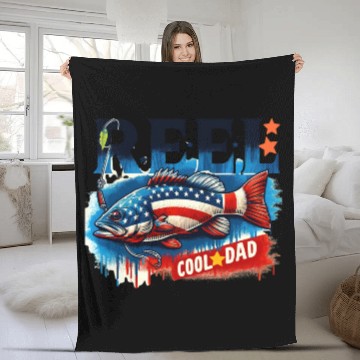 Discover Reel Cool Dad Fleece Blankets