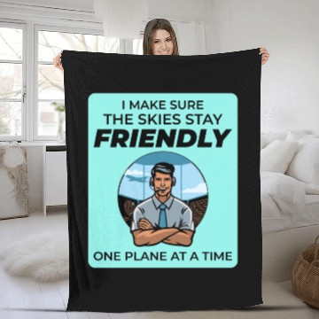Discover Air Traffic Controller ATC Aviation Humor Flight Fleece Blankets