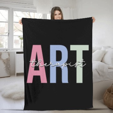 Discover Art Therapy Art Teacher Fleece Blankets