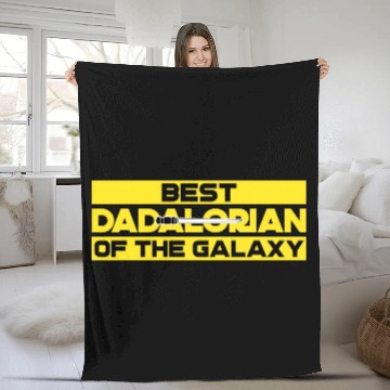 Discover best dadalorian of the galaxy Fleece Blankets