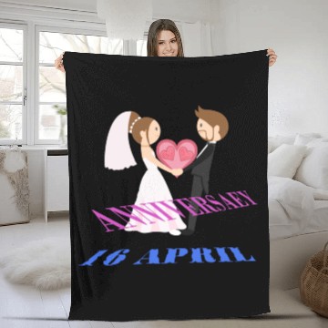 Discover Our wedding anniversary 16 April Fleece Blankets