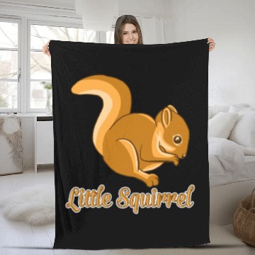Discover Little Squirrel Funny Cute Chipmunks Animal Lover Fleece Blankets