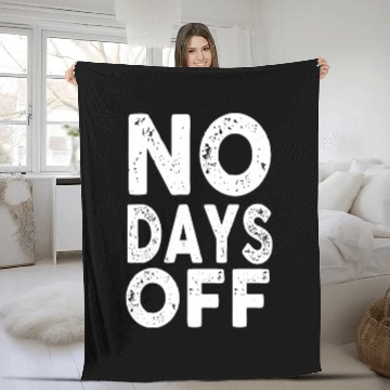 Discover Gym Workout No Days Off Fitness Training Motivate Fleece Blankets