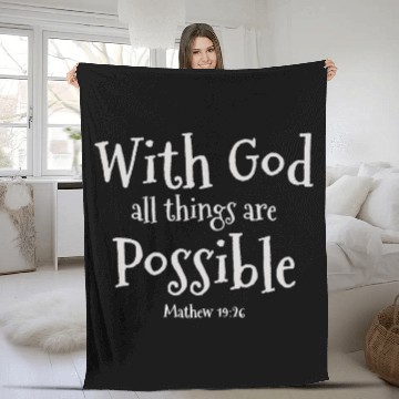 Discover Faith Over Fear Inspirational Christian Design Fleece Blankets