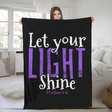 Discover Faith Over Fear Inspirational Christian Design Fleece Blankets