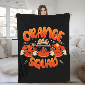 Discover Orange Citrus Fruit Lover Orange Squad Meme Fleece Blankets