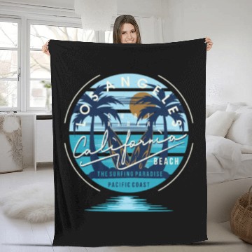 Discover los angeles california Fleece Blankets
