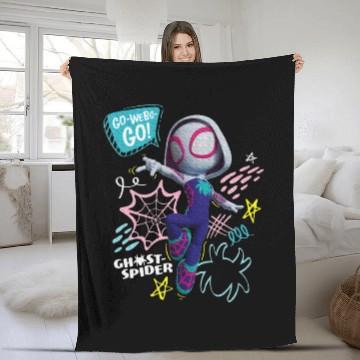 Discover Marvel Spidey And His Amazing Friends Ghost Spider Fleece Blankets