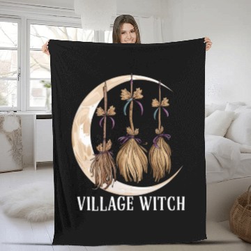 Discover Village Witch Gothic Occult Wicca Pagan Nature Fleece Blankets