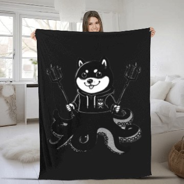 Discover Shiba Inu octopus Fleece Blankets