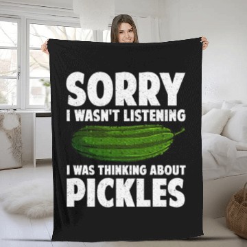 Discover Pickle Design Cucumber Dill Pickle Lover Fleece Blankets