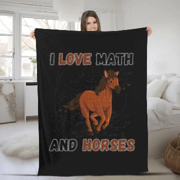 Discover I Love Math And Horses Horse Math Lover Fleece Blankets