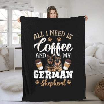 Discover German Shepherd All I Want is Coffee and my German Fleece Blankets