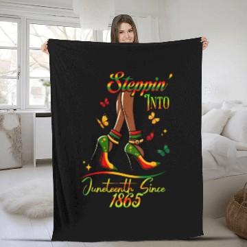Discover Stepping Into Juneteenth Since 1865 Fleece Blankets