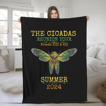 Discover Great-Cicada-2024-Invasion- Fleece Blankets