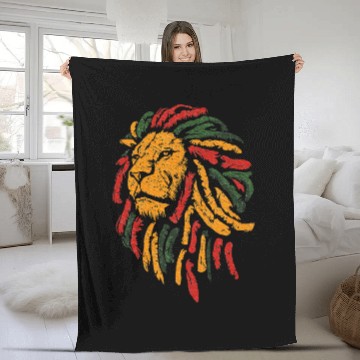 Discover Celebrate Juneteenth Lion African American Freedom Fleece Blankets