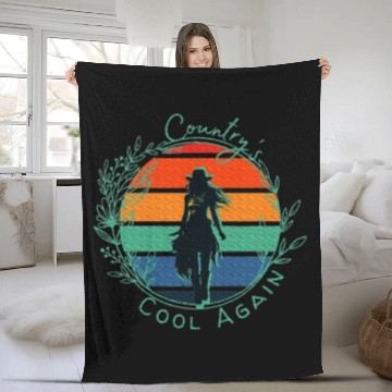 Discover Country's Cool Again Lainey Vibe Wildflowers Fleece Blankets