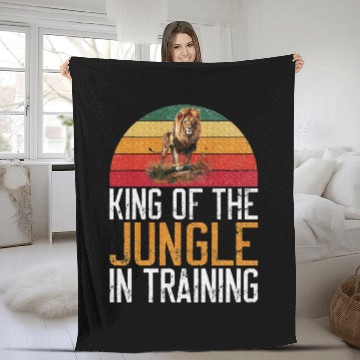 Discover King of the Jungle in Training Lion Fleece Blankets