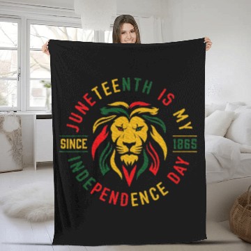 Discover Juneteenth Is My Independence Day Lion Free Ish Fleece Blankets
