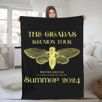 Discover The Cicadas Reunion Summer 2024 Cicada Nature Love Fleece Blankets
