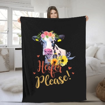 Discover Salty A Heifer Please Funny Farmer Cow Lovers Fleece Blankets
