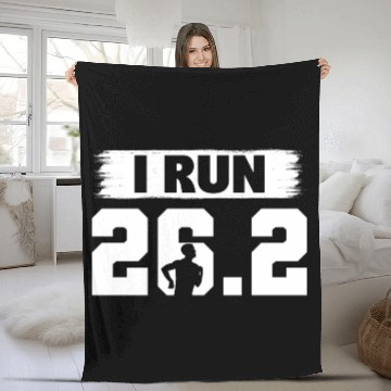 Discover I Run 26.2 Race Director Fleece Blankets