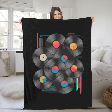 Discover Old School Vinyl Records For all, who love the Fleece Blankets