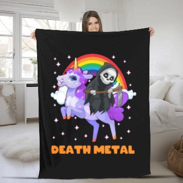 Discover Goth Rock Satan Unicorn Festivals Death Metal Fleece Blankets